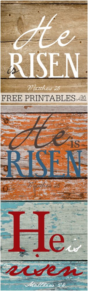 He Is Risen Printables The 36th AVENUE