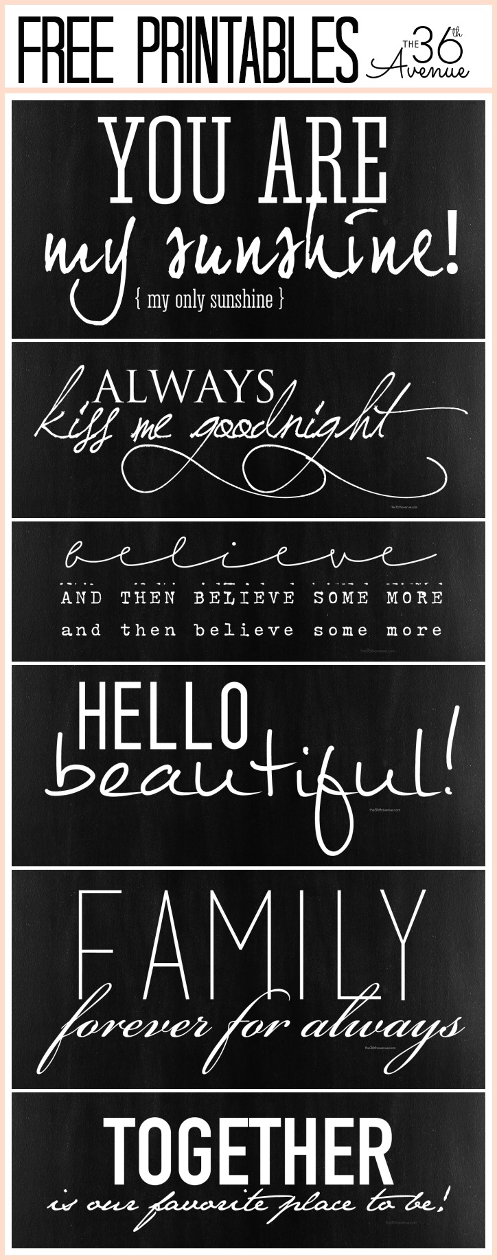 Free Fonts And Printable Combinations The 36th AVENUE