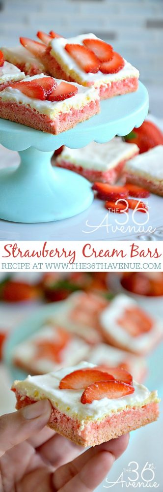 Strawberry Cream Bars | The 36th AVENUE