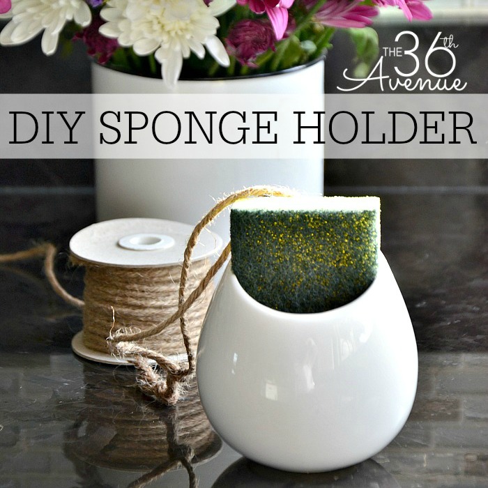 DIY Pedestal Kitchen Sponge Holder - Pretty Handy Girl