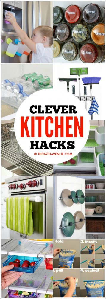 Clever Kitchen Hacks The36thavenue.com  356x1000 